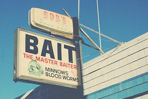 Master Baiter fishing bait shop msturbation sign