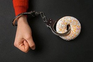 sex addict donut addiction handcuff